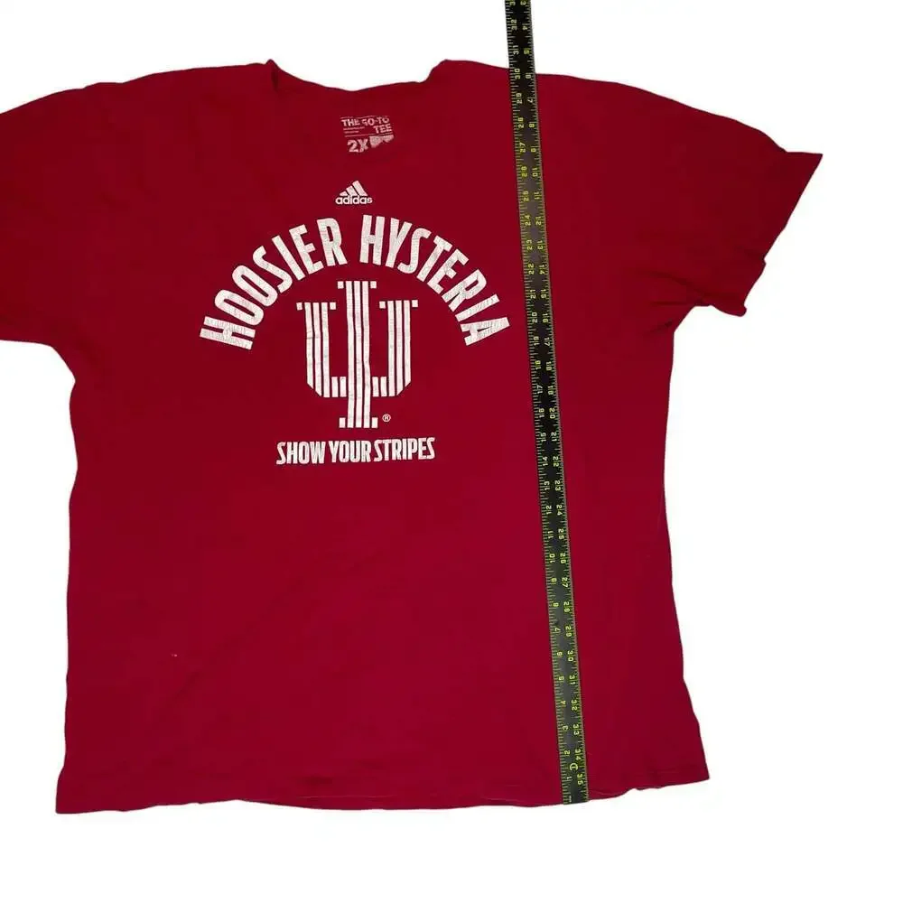 Title: Adidas Indiana Hoosiers T Shirt Red 2XL IU Basketball Graphic